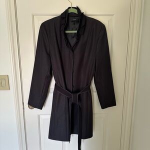 Tahari Black Trench Coat with Belt